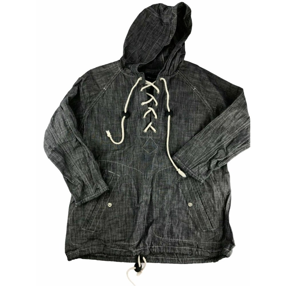 Wings + Horns Hooded Rain Jacket Pullover Anorak M